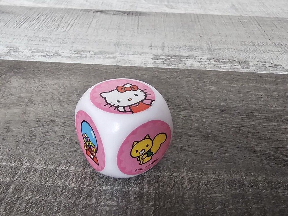 Hello Kitty Big Roll Bingo Board Game Pressman Toys Replacement Die Dice Only